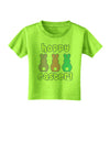 Three Easter Bunnies - Hoppy Easter Toddler T-Shirt by TooLoud-Toddler T-Shirt-TooLoud-Lime-Green-2T-Davson Sales