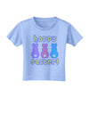 Three Easter Bunnies - Hoppy Easter Toddler T-Shirt by TooLoud-Toddler T-Shirt-TooLoud-Aquatic-Blue-2T-Davson Sales