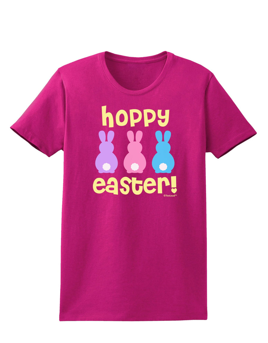 Three Easter Bunnies - Hoppy Easter Womens Dark T-Shirt by TooLoud-Womens T-Shirt-TooLoud-Black-X-Small-Davson Sales