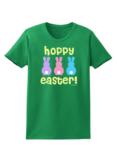 Three Easter Bunnies - Hoppy Easter Womens Dark T-Shirt by TooLoud-Womens T-Shirt-TooLoud-Kelly-Green-X-Small-Davson Sales