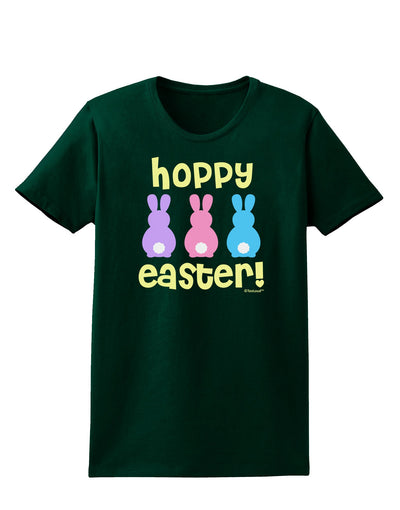 Three Easter Bunnies - Hoppy Easter Womens Dark T-Shirt by TooLoud-Womens T-Shirt-TooLoud-Forest-Green-Small-Davson Sales