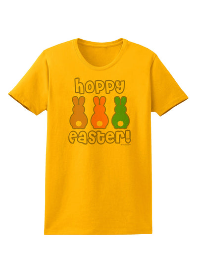 Three Easter Bunnies - Hoppy Easter Womens T-Shirt by TooLoud-Womens T-Shirt-TooLoud-Gold-X-Small-Davson Sales