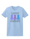 Three Easter Bunnies - Hoppy Easter Womens T-Shirt by TooLoud-Womens T-Shirt-TooLoud-Light-Blue-X-Small-Davson Sales