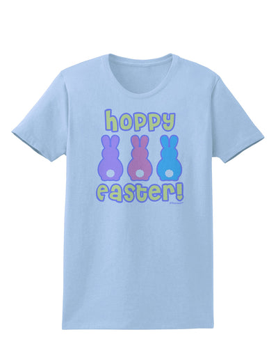 Three Easter Bunnies - Hoppy Easter Womens T-Shirt by TooLoud-Womens T-Shirt-TooLoud-Light-Blue-X-Small-Davson Sales