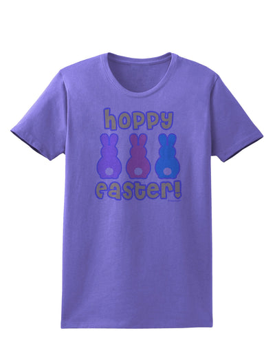 Three Easter Bunnies - Hoppy Easter Womens T-Shirt by TooLoud-Womens T-Shirt-TooLoud-Violet-X-Small-Davson Sales