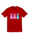 Three Easter Bunnies - Pastels Adult Dark T-Shirt by TooLoud-Mens T-Shirt-TooLoud-Red-Small-Davson Sales