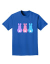 Three Easter Bunnies - Pastels Adult Dark T-Shirt by TooLoud-Mens T-Shirt-TooLoud-Royal-Blue-Small-Davson Sales