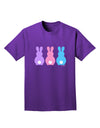 Three Easter Bunnies - Pastels Adult Dark T-Shirt by TooLoud-Mens T-Shirt-TooLoud-Purple-Small-Davson Sales