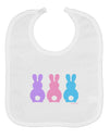 Three Easter Bunnies - Pastels Baby Bib by TooLoud