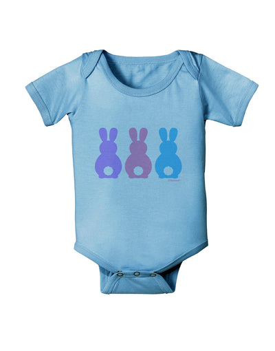 Three Easter Bunnies - Pastels Baby Romper Bodysuit by TooLoud-Baby Romper-TooLoud-Light-Blue-06-Months-Davson Sales