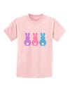 Three Easter Bunnies - Pastels Childrens T-Shirt by TooLoud-Childrens T-Shirt-TooLoud-PalePink-X-Small-Davson Sales