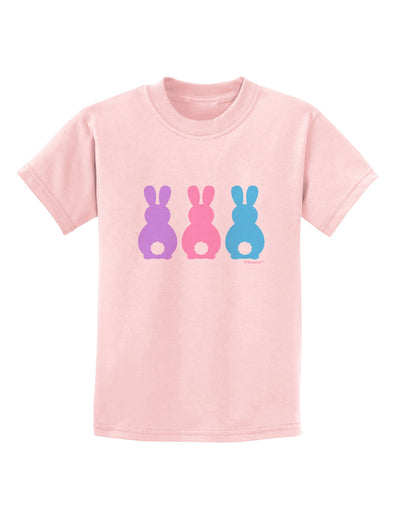 Three Easter Bunnies - Pastels Childrens T-Shirt by TooLoud-Childrens T-Shirt-TooLoud-PalePink-X-Small-Davson Sales