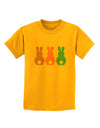 Three Easter Bunnies - Pastels Childrens T-Shirt by TooLoud-Childrens T-Shirt-TooLoud-Gold-X-Small-Davson Sales