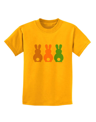 Three Easter Bunnies - Pastels Childrens T-Shirt by TooLoud-Childrens T-Shirt-TooLoud-Gold-X-Small-Davson Sales