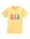 Three Easter Bunnies - Pastels Childrens T-Shirt by TooLoud-Childrens T-Shirt-TooLoud-Daffodil-Yellow-X-Small-Davson Sales