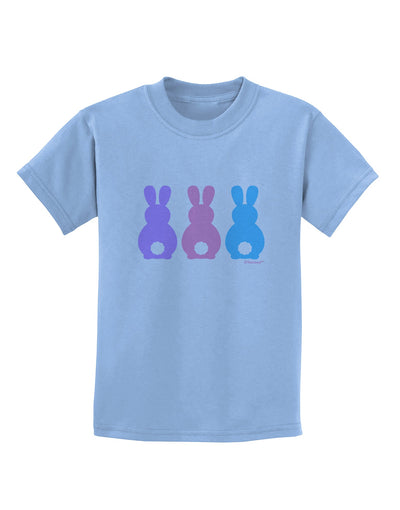 Three Easter Bunnies - Pastels Childrens T-Shirt by TooLoud-Childrens T-Shirt-TooLoud-Light-Blue-X-Small-Davson Sales