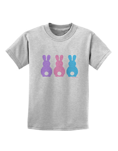 Three Easter Bunnies - Pastels Childrens T-Shirt by TooLoud-Childrens T-Shirt-TooLoud-AshGray-X-Small-Davson Sales