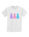 Three Easter Bunnies - Pastels Childrens T-Shirt by TooLoud-Childrens T-Shirt-TooLoud-White-X-Small-Davson Sales