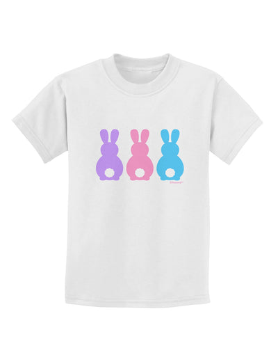 Three Easter Bunnies - Pastels Childrens T-Shirt by TooLoud-Childrens T-Shirt-TooLoud-White-X-Small-Davson Sales