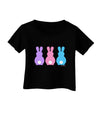 Three Easter Bunnies - Pastels Infant T-Shirt Dark by TooLoud-Infant T-Shirt-TooLoud-Black-06-Months-Davson Sales