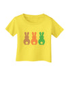 Three Easter Bunnies - Pastels Infant T-Shirt by TooLoud-Infant T-Shirt-TooLoud-Yellow-06-Months-Davson Sales