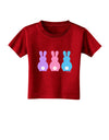 Three Easter Bunnies - Pastels Toddler T-Shirt Dark by TooLoud-Toddler T-Shirt-TooLoud-Red-2T-Davson Sales
