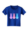 Three Easter Bunnies - Pastels Toddler T-Shirt Dark by TooLoud-Toddler T-Shirt-TooLoud-Royal-Blue-2T-Davson Sales