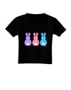 Three Easter Bunnies - Pastels Toddler T-Shirt Dark by TooLoud-Toddler T-Shirt-TooLoud-Black-2T-Davson Sales