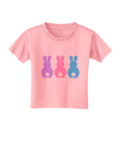 Three Easter Bunnies - Pastels Toddler T-Shirt by TooLoud-Toddler T-Shirt-TooLoud-Candy-Pink-2T-Davson Sales