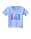 Three Easter Bunnies - Pastels Toddler T-Shirt by TooLoud-Toddler T-Shirt-TooLoud-Aquatic-Blue-2T-Davson Sales