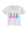 Three Easter Bunnies - Pastels Toddler T-Shirt by TooLoud-Toddler T-Shirt-TooLoud-White-2T-Davson Sales