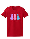 Three Easter Bunnies - Pastels Womens Dark T-Shirt by TooLoud-Womens T-Shirt-TooLoud-Red-X-Small-Davson Sales