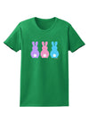 Three Easter Bunnies - Pastels Womens Dark T-Shirt by TooLoud-Womens T-Shirt-TooLoud-Kelly-Green-X-Small-Davson Sales