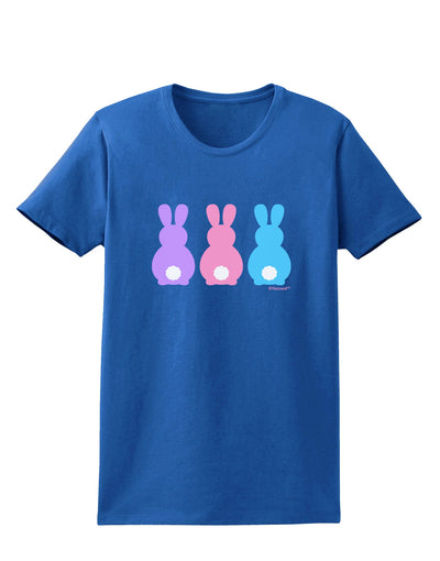 Three Easter Bunnies - Pastels Womens Dark T-Shirt by TooLoud-Womens T-Shirt-TooLoud-Royal-Blue-X-Small-Davson Sales