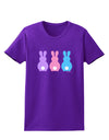 Three Easter Bunnies - Pastels Womens Dark T-Shirt by TooLoud-Womens T-Shirt-TooLoud-Purple-X-Small-Davson Sales