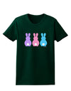 Three Easter Bunnies - Pastels Womens Dark T-Shirt by TooLoud-Womens T-Shirt-TooLoud-Forest-Green-Small-Davson Sales