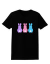 Three Easter Bunnies - Pastels Womens Dark T-Shirt by TooLoud-Womens T-Shirt-TooLoud-Black-X-Small-Davson Sales