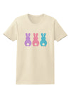 Three Easter Bunnies - Pastels Womens T-Shirt by TooLoud-Womens T-Shirt-TooLoud-Natural-X-Small-Davson Sales