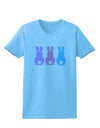 Three Easter Bunnies - Pastels Womens T-Shirt by TooLoud-Womens T-Shirt-TooLoud-Aquatic-Blue-X-Small-Davson Sales