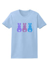 Three Easter Bunnies - Pastels Womens T-Shirt by TooLoud-Womens T-Shirt-TooLoud-Light-Blue-X-Small-Davson Sales