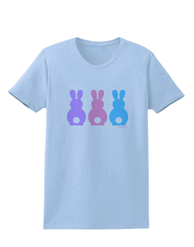 Three Easter Bunnies - Pastels Womens T-Shirt by TooLoud-Womens T-Shirt-TooLoud-Light-Blue-X-Small-Davson Sales