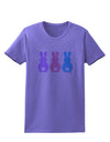 Three Easter Bunnies - Pastels Womens T-Shirt by TooLoud-Womens T-Shirt-TooLoud-Violet-X-Small-Davson Sales