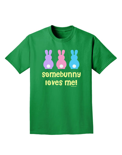 Three Easter Bunnies - Somebunny Loves Me Adult Dark T-Shirt by TooLoud-Mens T-Shirt-TooLoud-Kelly-Green-Small-Davson Sales