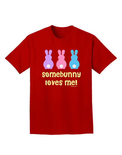 Three Easter Bunnies - Somebunny Loves Me Adult Dark T-Shirt by TooLoud-Mens T-Shirt-TooLoud-Red-Small-Davson Sales