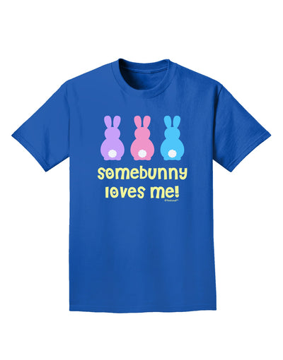 Three Easter Bunnies - Somebunny Loves Me Adult Dark T-Shirt by TooLoud-Mens T-Shirt-TooLoud-Royal-Blue-Small-Davson Sales