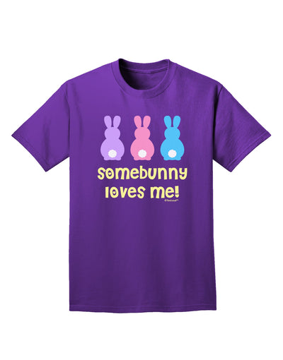 Three Easter Bunnies - Somebunny Loves Me Adult Dark T-Shirt by TooLoud-Mens T-Shirt-TooLoud-Purple-Small-Davson Sales