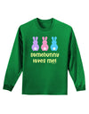 Three Easter Bunnies - Somebunny Loves Me Adult Long Sleeve Dark T-Shirt by TooLoud-TooLoud-Kelly-Green-Small-Davson Sales