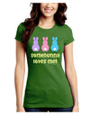 Three Easter Bunnies - Somebunny Loves Me Juniors Crew Dark T-Shirt by TooLoud-T-Shirts Juniors Tops-TooLoud-Kiwi-Green-Juniors Fitted X-Small-Davson Sales