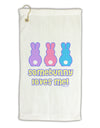 Three Easter Bunnies - Somebunny Loves Me Micro Terry Gromet Golf Towel 16 x 25 inch by TooLoud