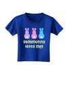 Three Easter Bunnies - Somebunny Loves Me Toddler T-Shirt Dark by TooLoud-Toddler T-Shirt-TooLoud-Royal-Blue-2T-Davson Sales